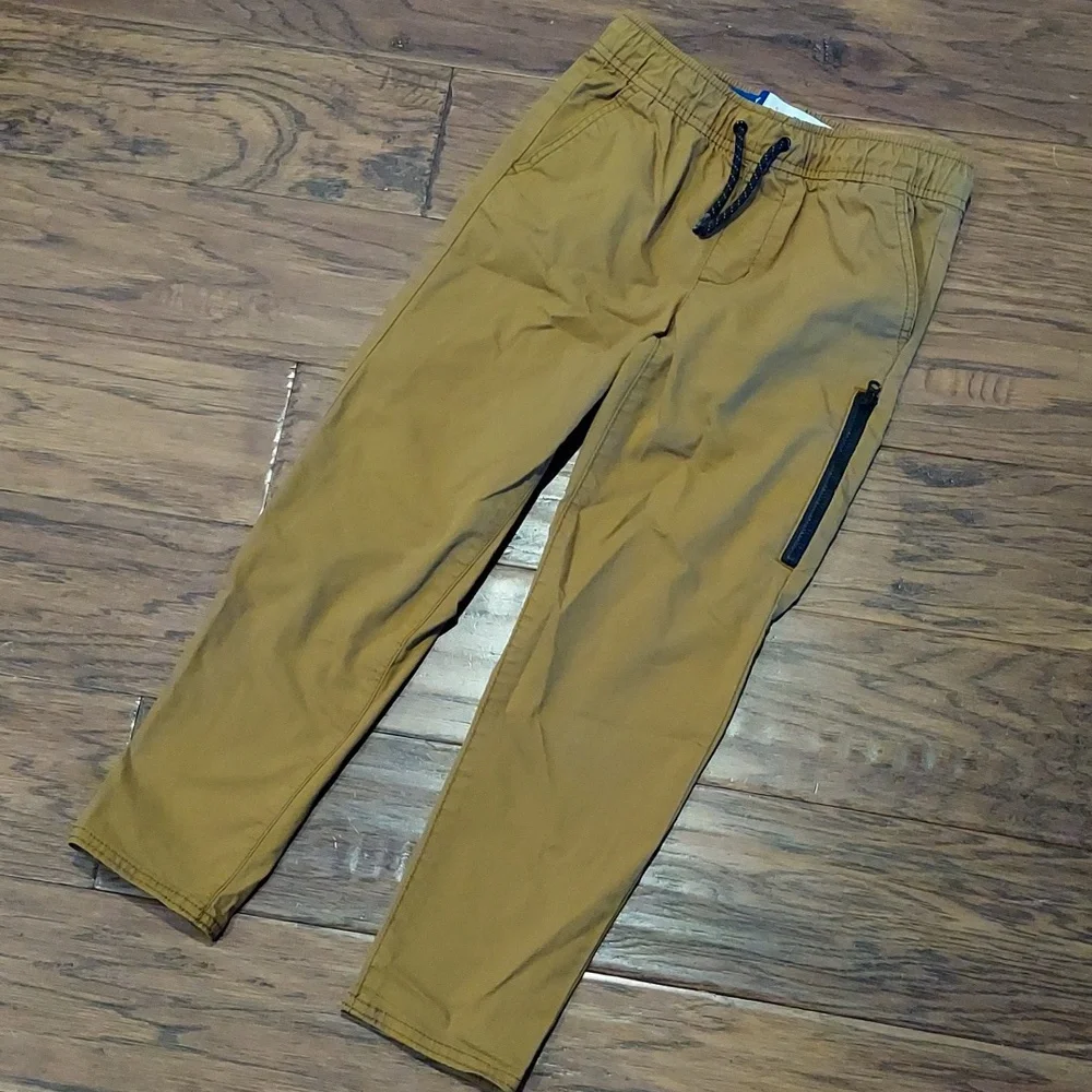 Old Navy Dark Khaki Tech Taper Pants Small 6 7